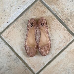 Shkich Light Pink Jelly Flats - Size 7